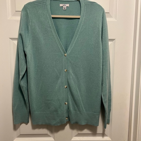 croft & barrow Sweaters - Croft & Barrow Teal Button-Up Cardigan